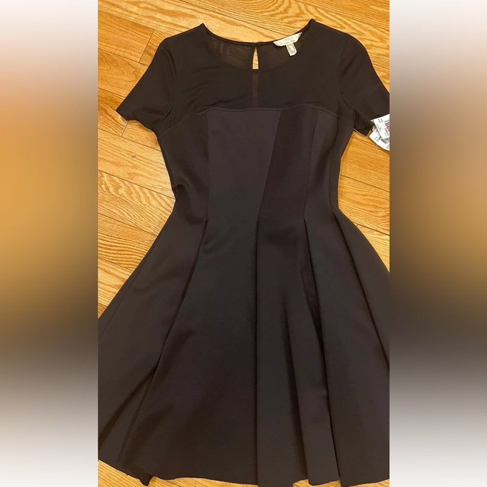 Little Black Dress Size 8 Aiden New- Mesh On Top